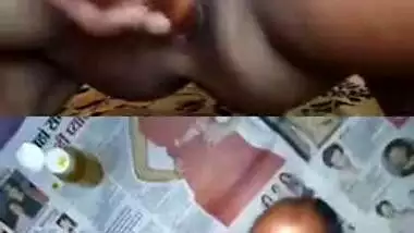 Desi woman with skinny body and boyfriend wank together with sex toys