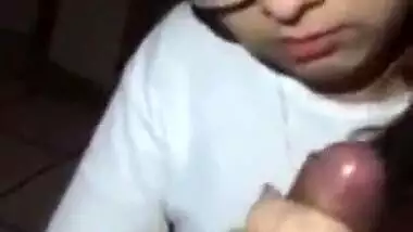 Horny north Indian college girl engulfing her teachers rod